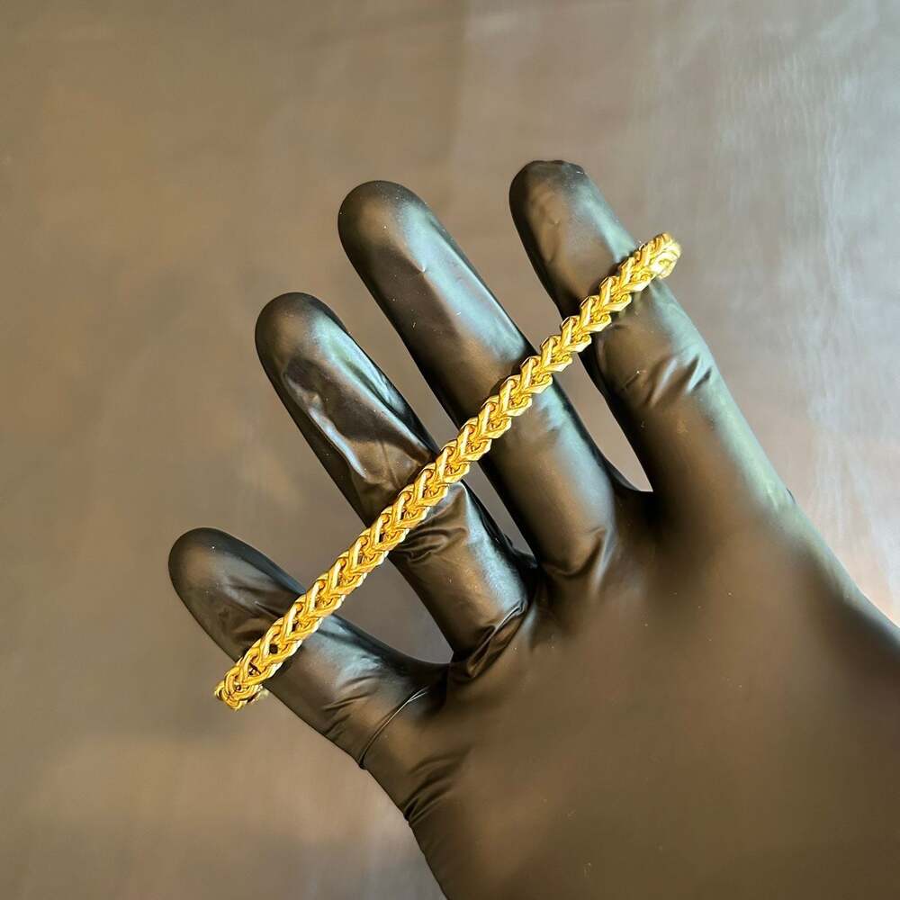 Brand New Gold 6.5mm Franco Bracelet 7 Inch